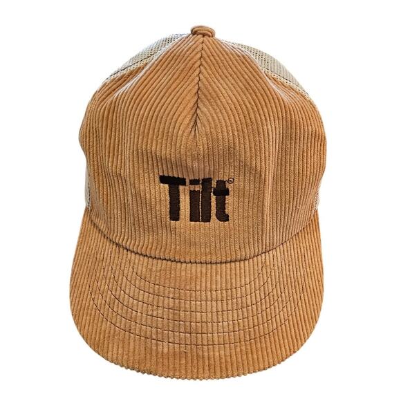Vtg Other - Vintage Tilt Corduroy Trucker Hat (Made In U.S.A.)